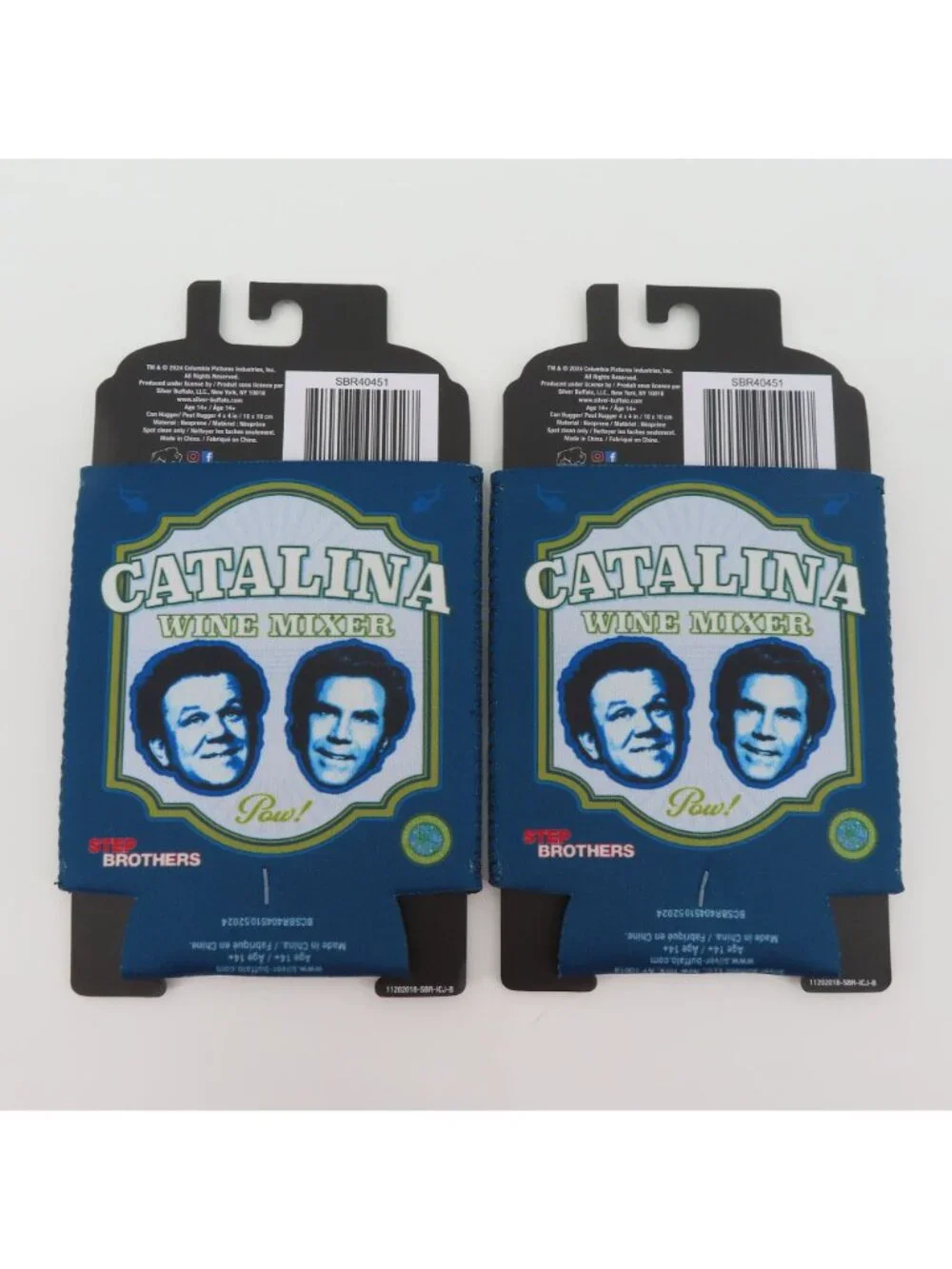 Step Brothers Catalina Wine Mixer 2 Can Huggers Coozie Koozie NEW Silver Buffalo